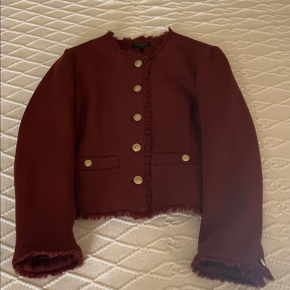 Virgin wool brick red lady jacket by Rag & Bone size 6